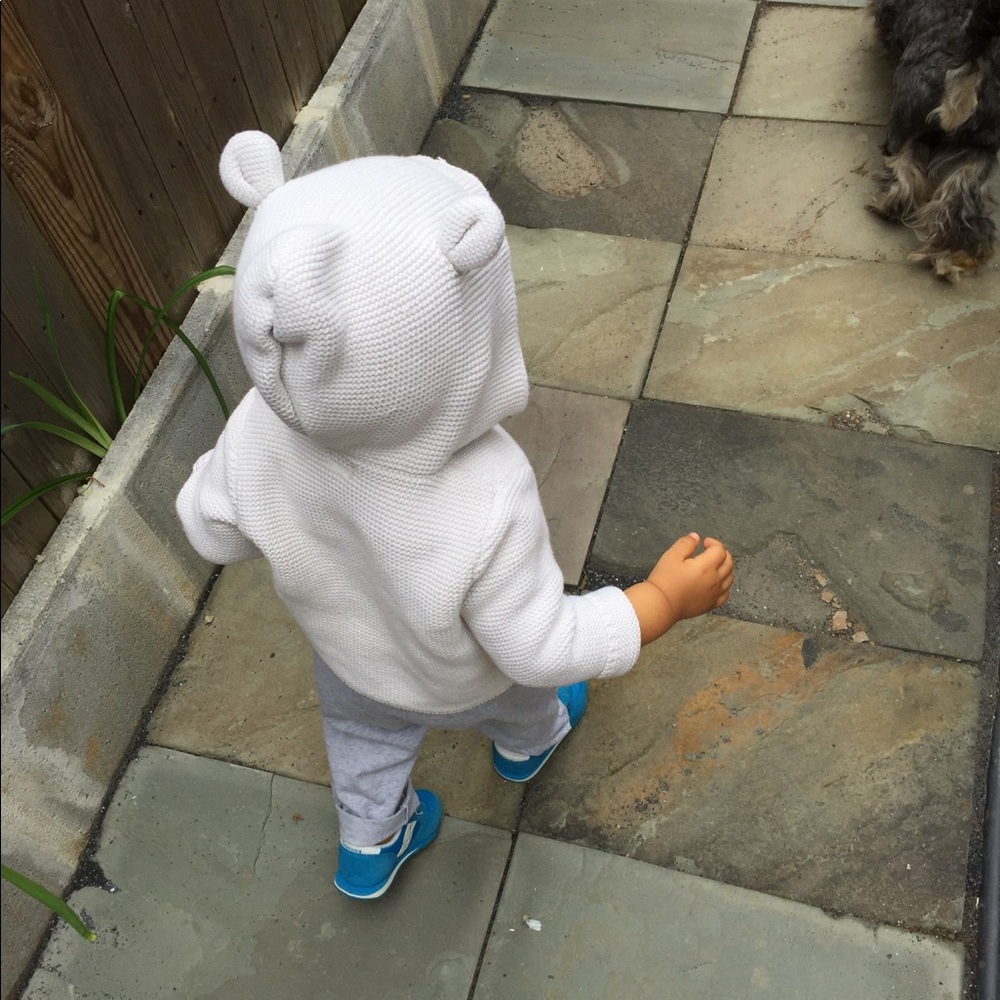 Reduced! Baby Gap Knit Bear Ear Cardi Sz 6-12 M